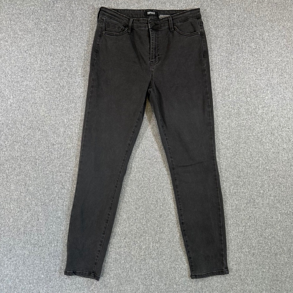 Buffalo Jeans Women 8 Mollie Dark Gray High Rise Stretch Skinny Denim Pants